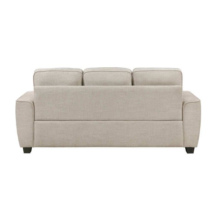 Zander Taupe Chenille Sofa and Love Seat Set with Rounded Arms – 9745TP-2PC — product view 3