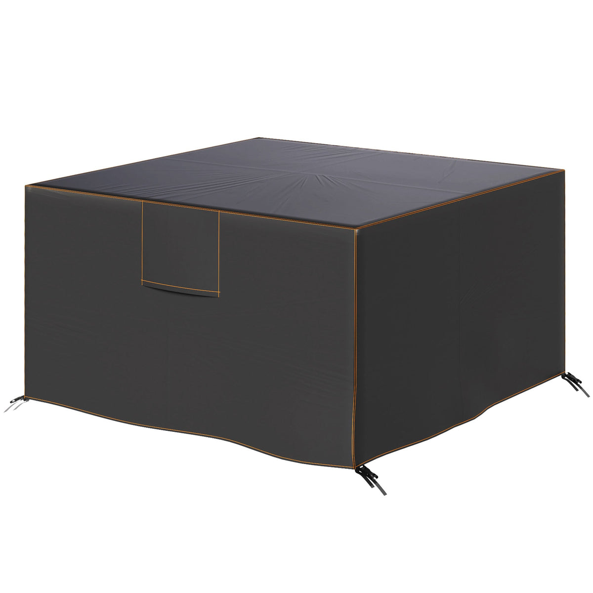 125 x 125 x 74 cm Garden Furniture Cover with Air Vent, Black — product view 2