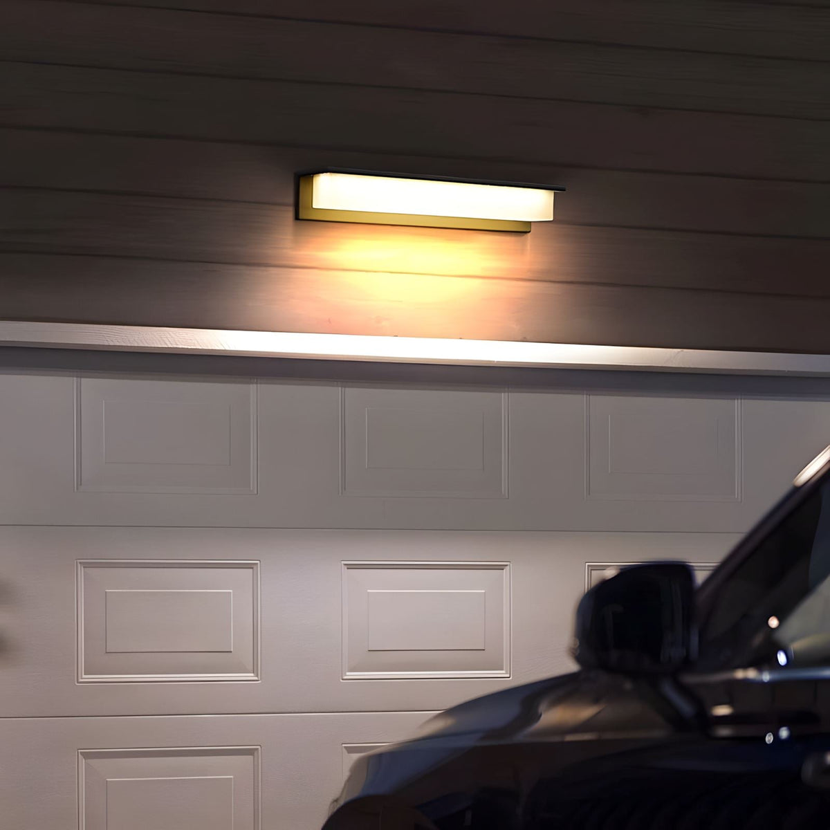 Rectangular Outdoor LED Wall Light Modern Waterproof IP65 Porch Patio — Small Large — product view 6