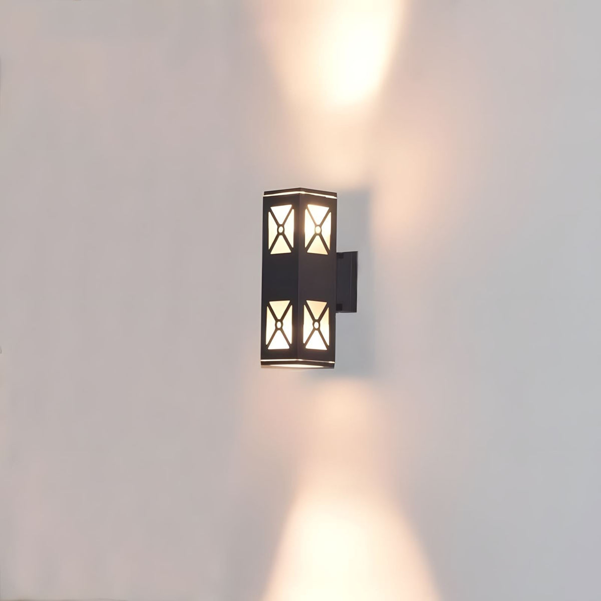 Dual Head Outdoor Wall Light Modern LED Glass Metal IP54 Porch Entrance — product view 3