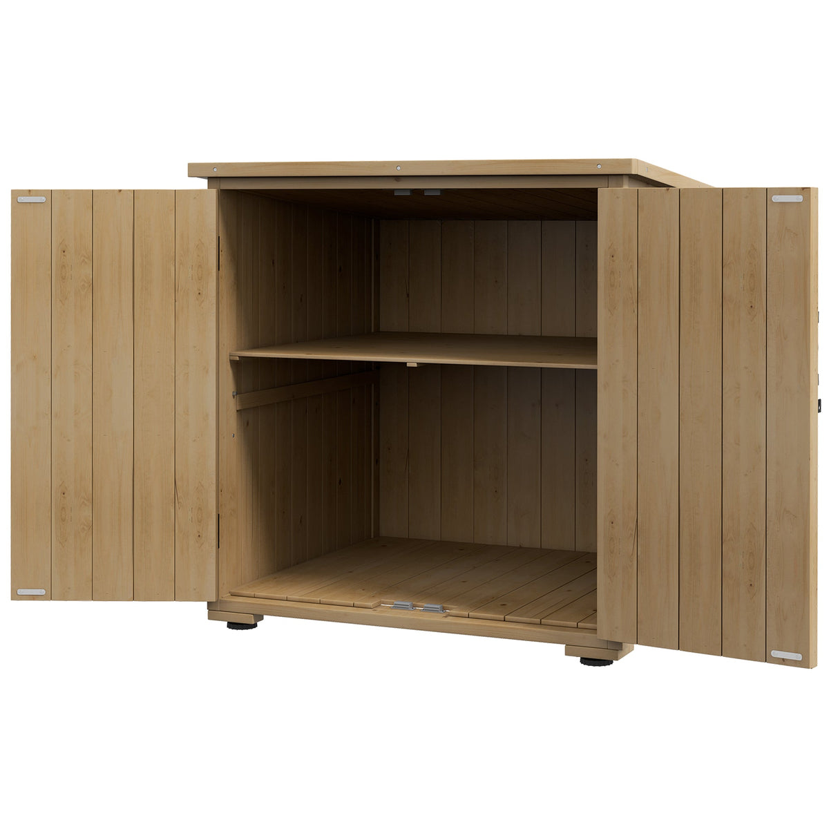 Wood Garden Shed with Adjustable Shelf and Double Doors — product view 2