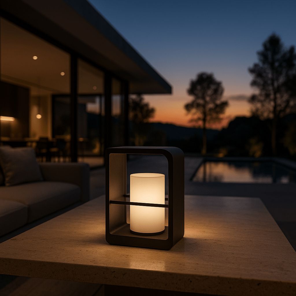 Solar Garden Post Lamp Nordic Style Outdoor Waterproof Remote — 28cm 43cm 73cm — product view 4