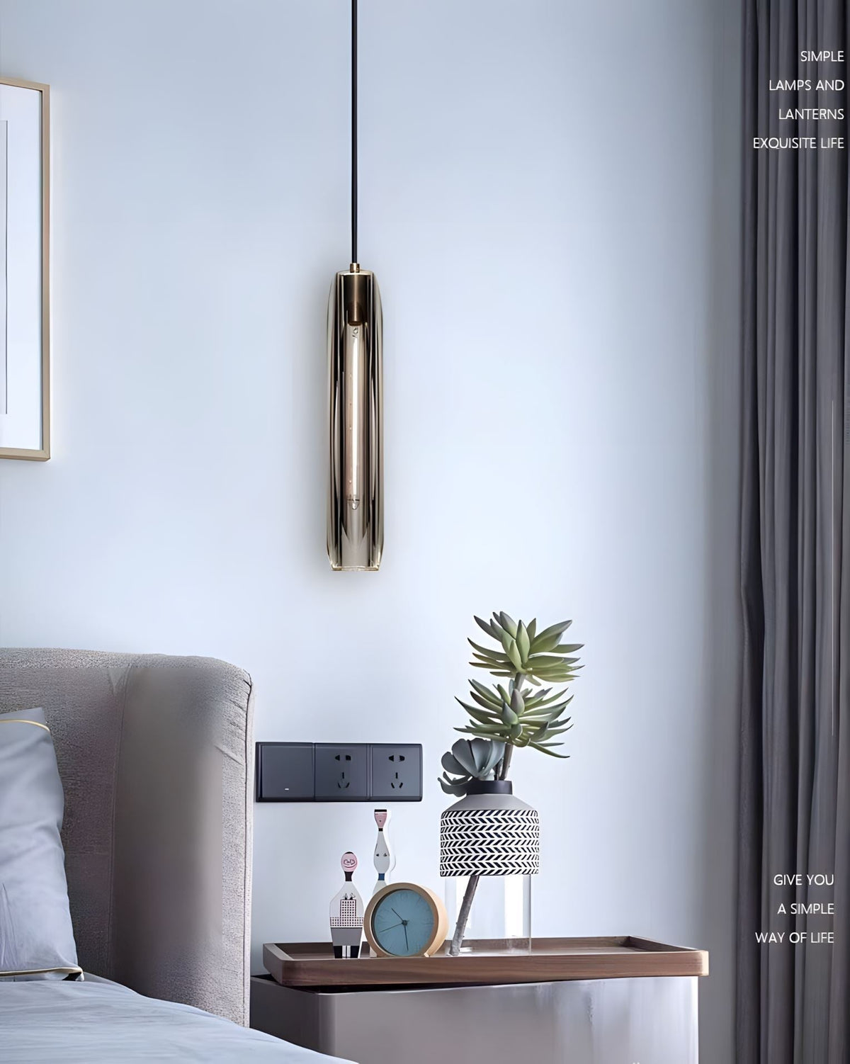 Alleva K9 Crystal Glass Pendant Light Post-Modern Bedroom Dining Room — Smoke Clear Warm Cool — product view 2
