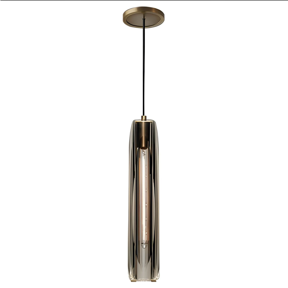 Alleva K9 Crystal Glass Pendant Light Post-Modern Bedroom Dining Room — Smoke Clear Warm Cool — product view 6