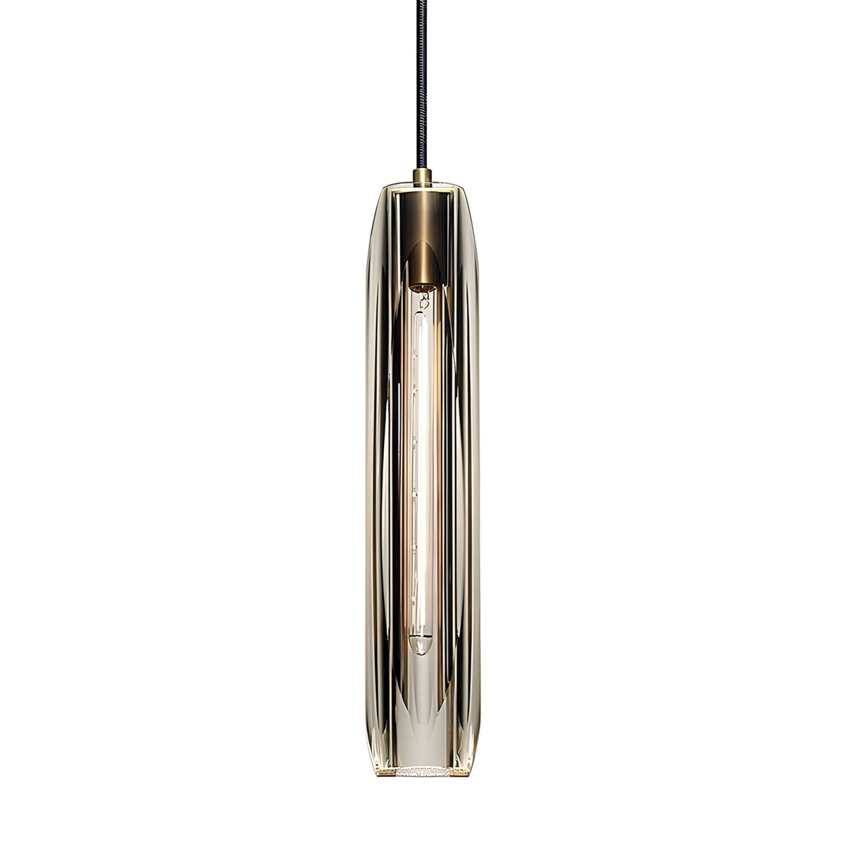 Alleva K9 Crystal Glass Pendant Light Post-Modern Bedroom Dining Room — Smoke Clear Warm Cool — product view 7