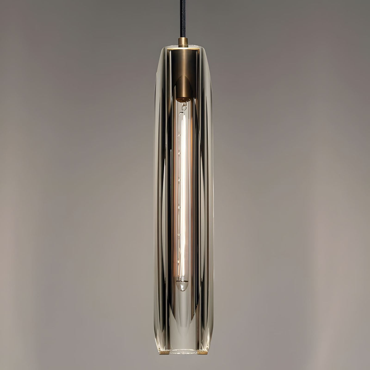 Alleva K9 Crystal Glass Pendant Light Post-Modern Bedroom Dining Room — Smoke Clear Warm Cool — product view 5