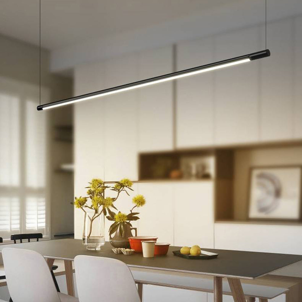 Zynar Minimalist Linear Pendant Light, Black — product view 2