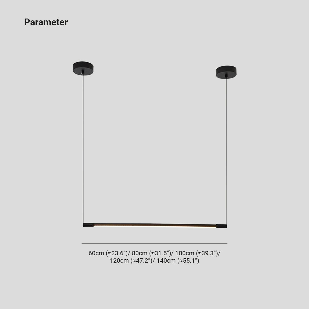 Zynar Minimalist Linear Pendant Light, Black — product view 5