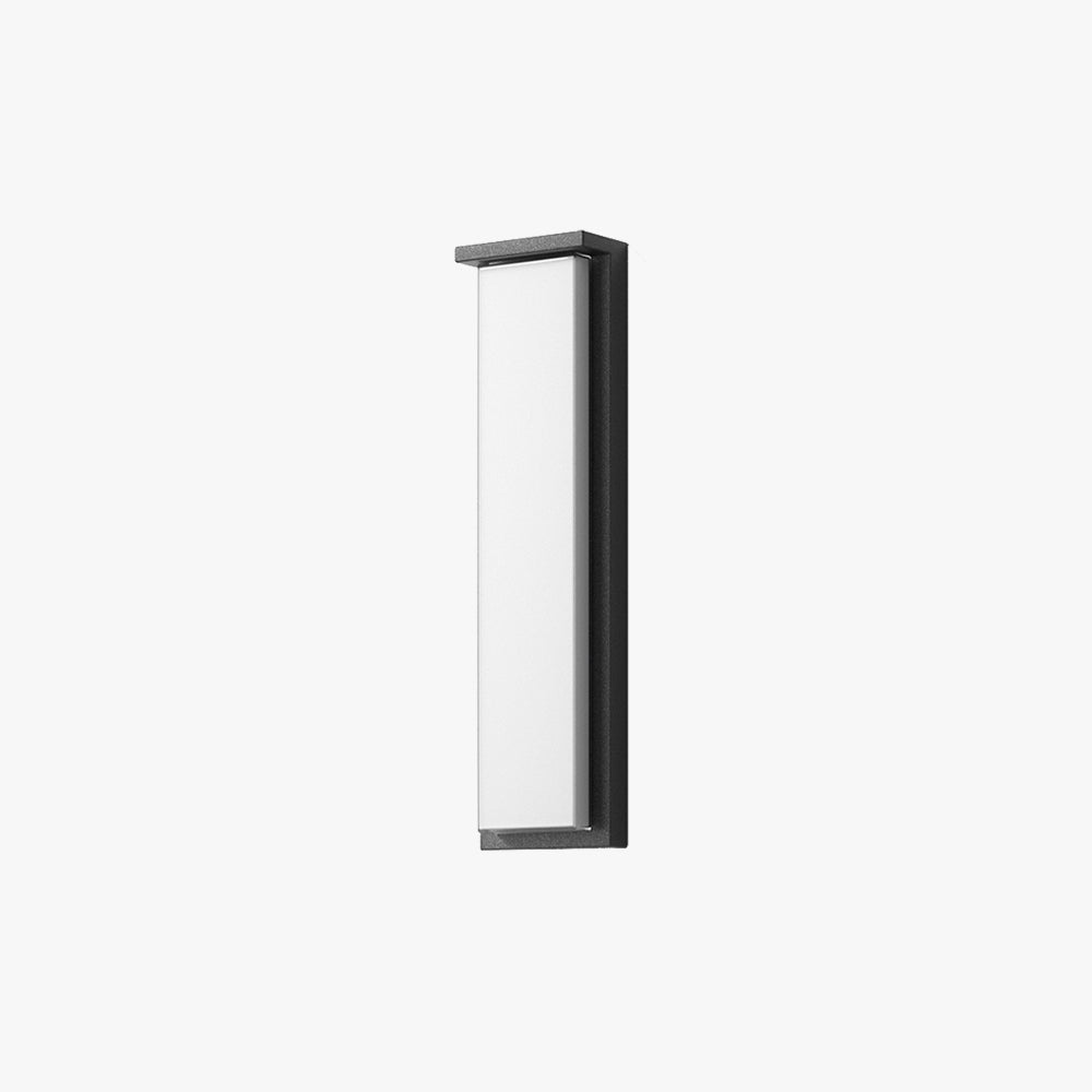 Ray Modern Minimalist Black Rectangular Metal Outdoor Wall Lamp — product view 3