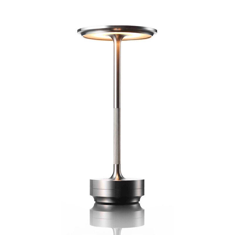 Ambience Spinning Block LED Table Lamp Rechargeable Wireless Bedside Bar Restaurant — Gold Silver Black — product view 2