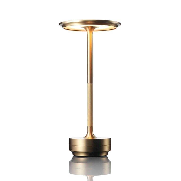 Ambience Spinning Block LED Table Lamp Rechargeable Wireless Bedside Bar Restaurant — Gold Silver Black — product view 1