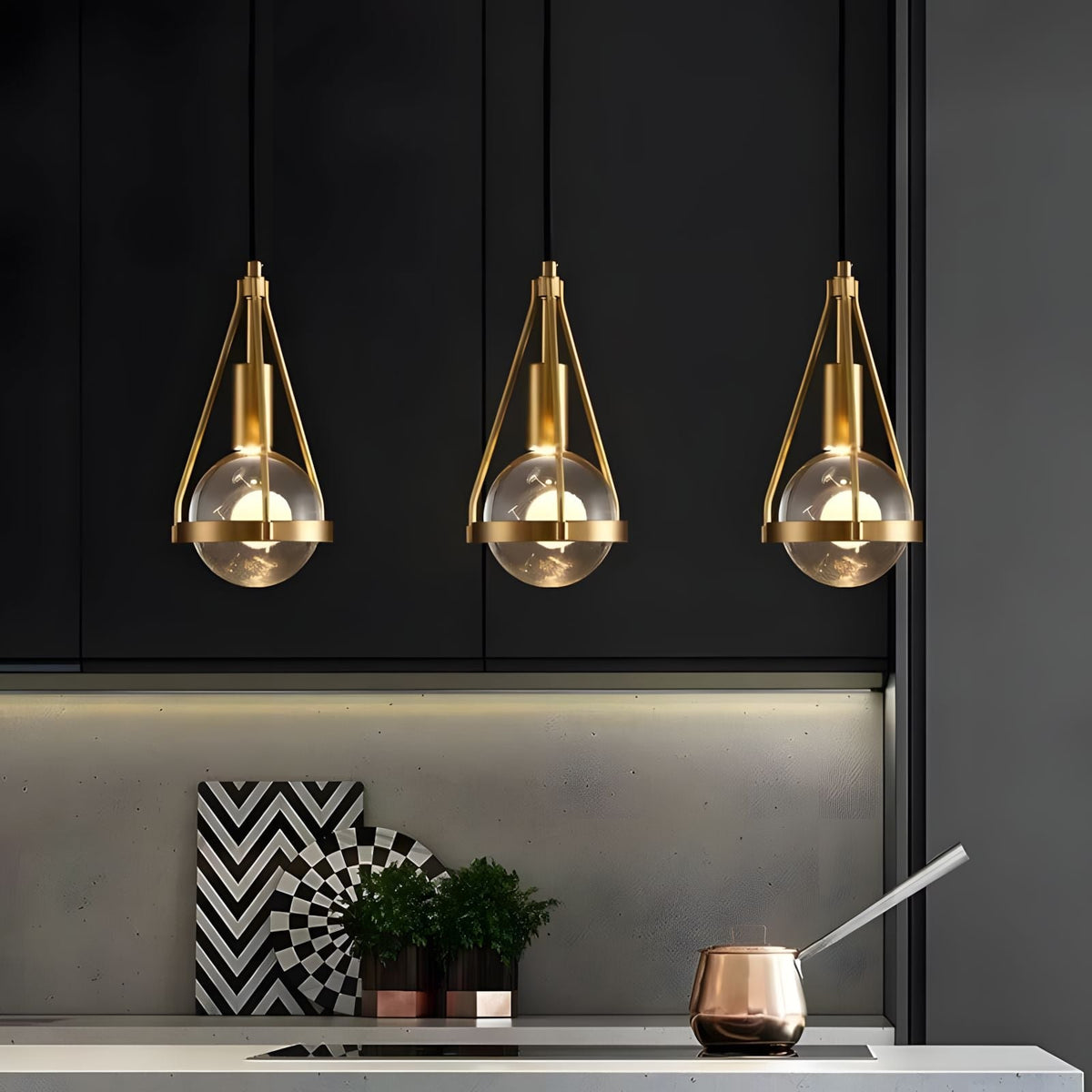Gold Nordic Dandelion-Inspired LED Pendant Light Scandinavian Dining Room Bedroom — product view 5