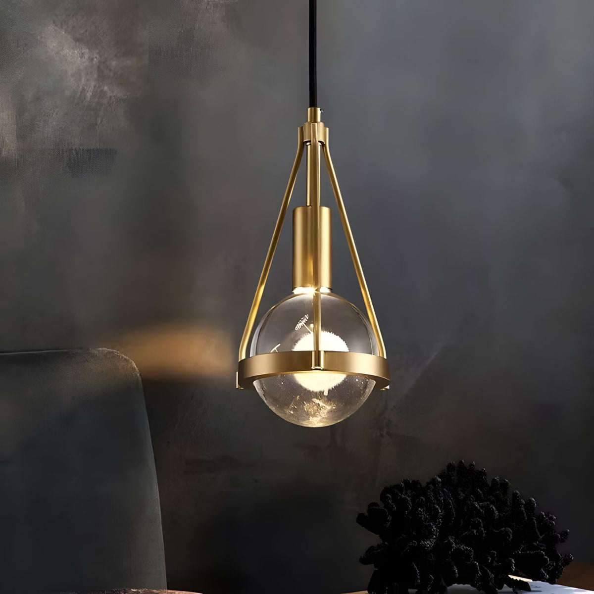 Gold Nordic Dandelion-Inspired LED Pendant Light Scandinavian Dining Room Bedroom — product view 1