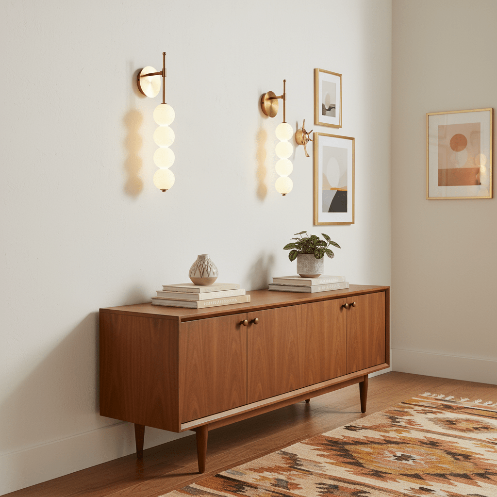 Abacus LED Wall Lamp Gold Black Ball Sconce Bedroom Living Room Restaurant — product view 5