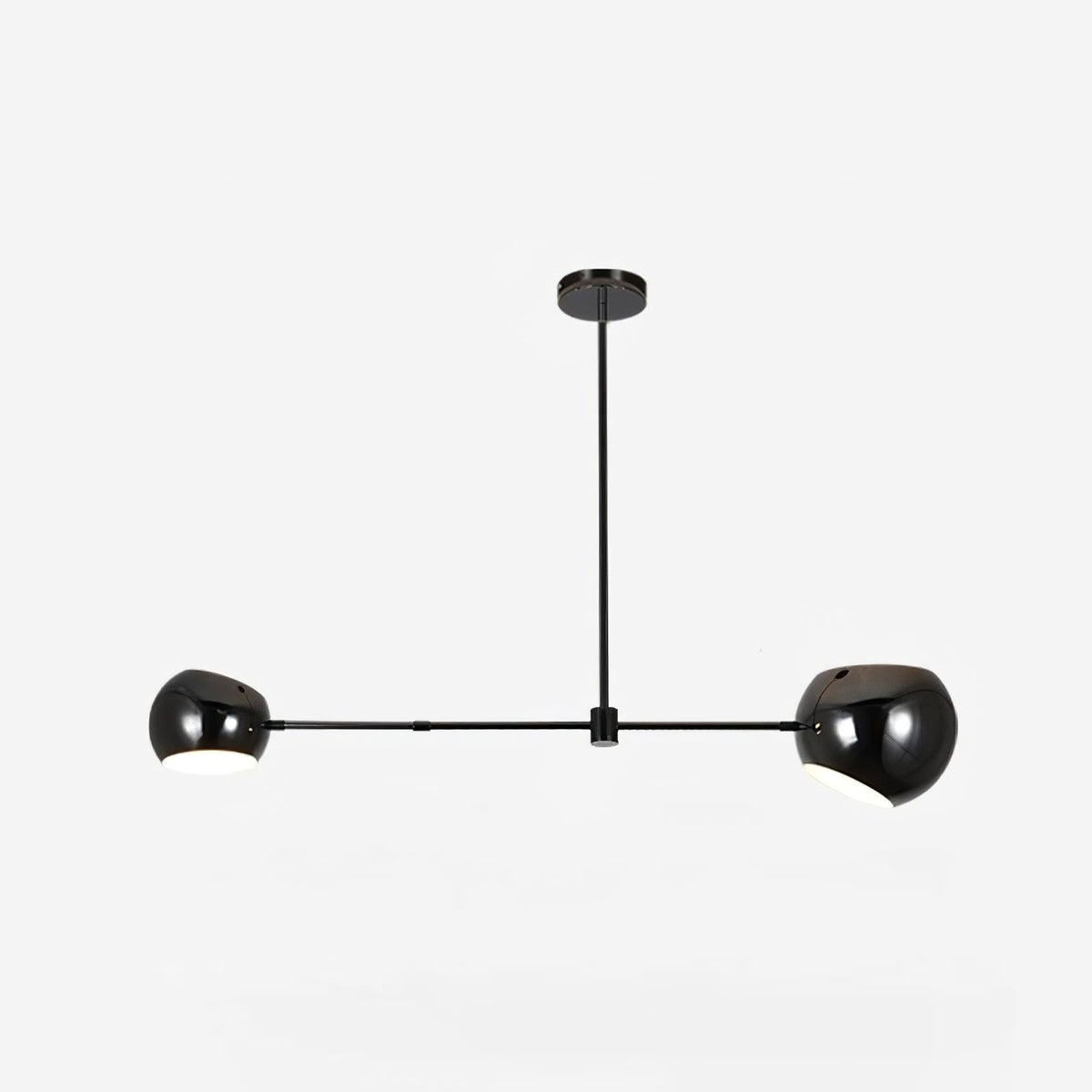 Acaba Asymmetric Glass Chandelier Modern Dining Room Living Room — Black 2 to 6 Heads — product view 1