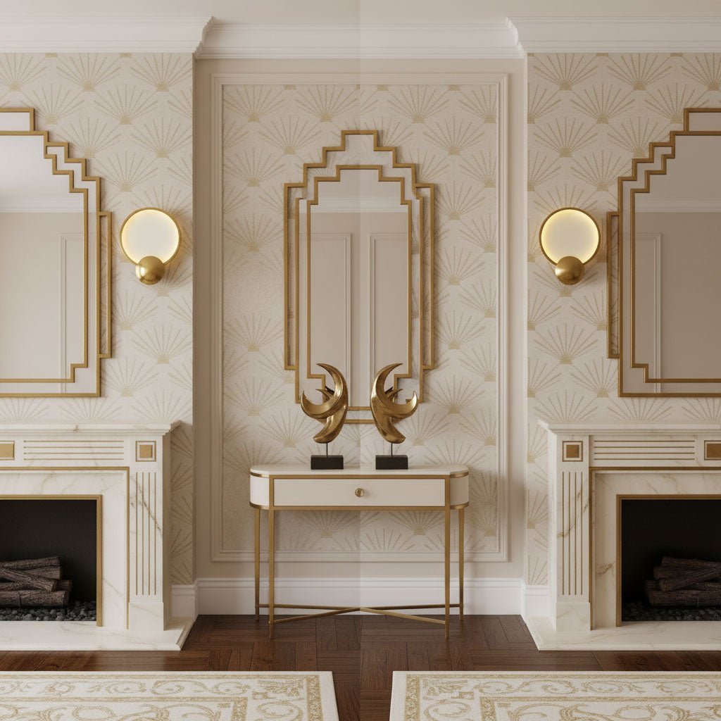 Accent Alabaster Wall Sconce Gold Brushed LED Dimmable Bedroom Living Room — 9.8 Inch — product view 5