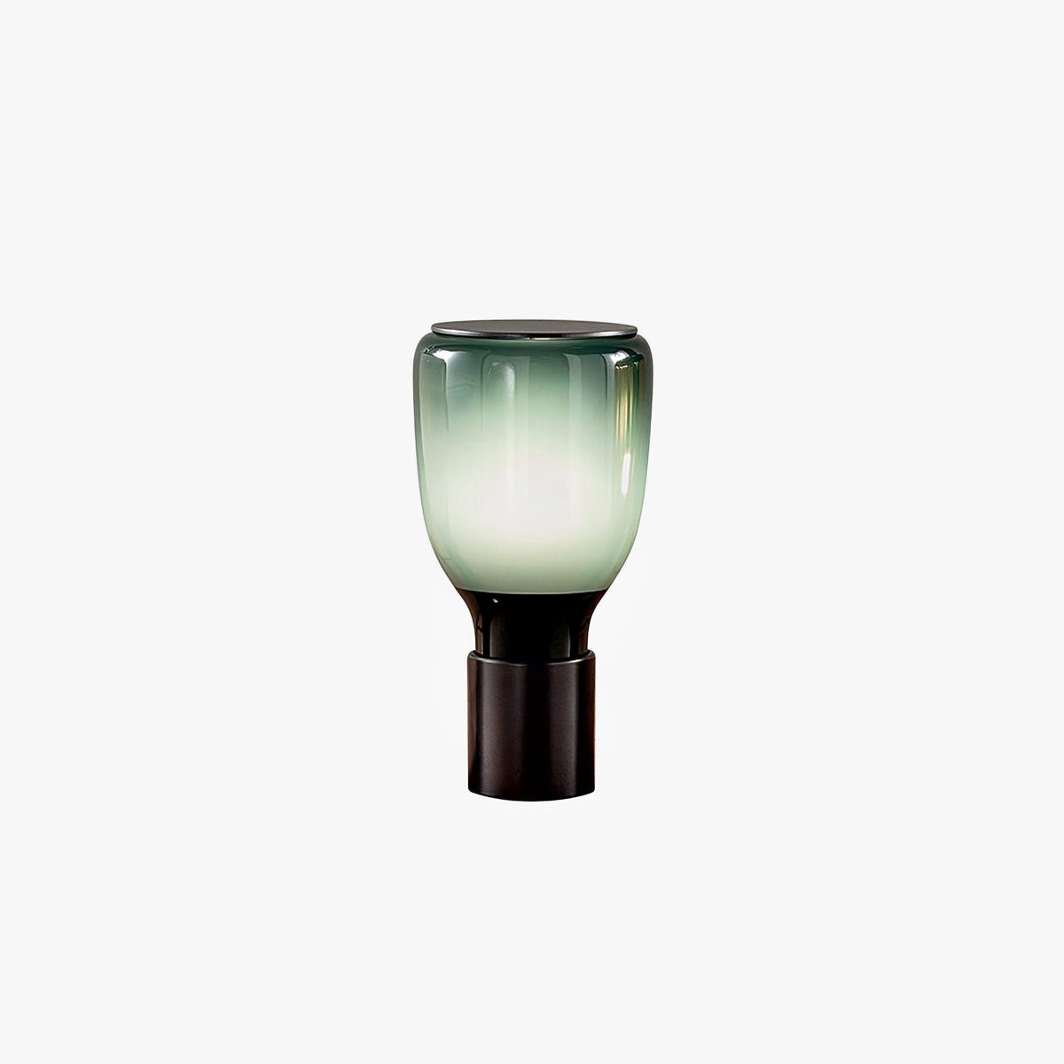 Acquerelli Blown Glass Table Lamp Colorful Artistic Bedroom Study — Green Amber 5 Inch — product view 6