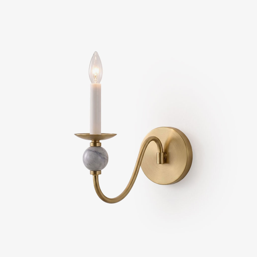 Adair Marble Ball Sconce — product view 1