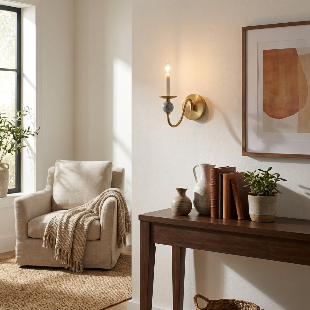 Adair Marble Ball Sconce — product view 3
