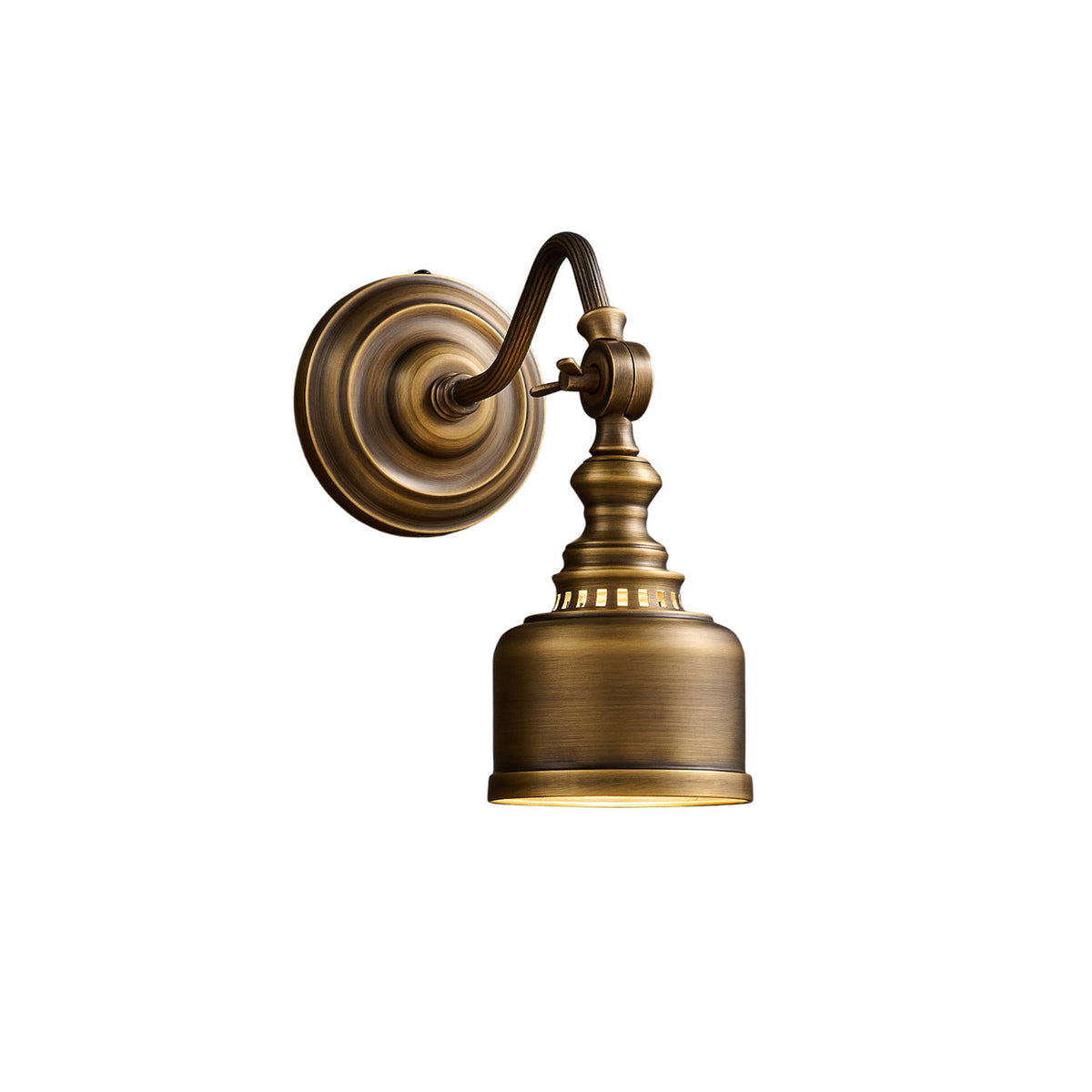 Addison Gooseneck Wall Lamp Adjustable Brass Arm LED Warm White Reading Bedroom Office — product view 2
