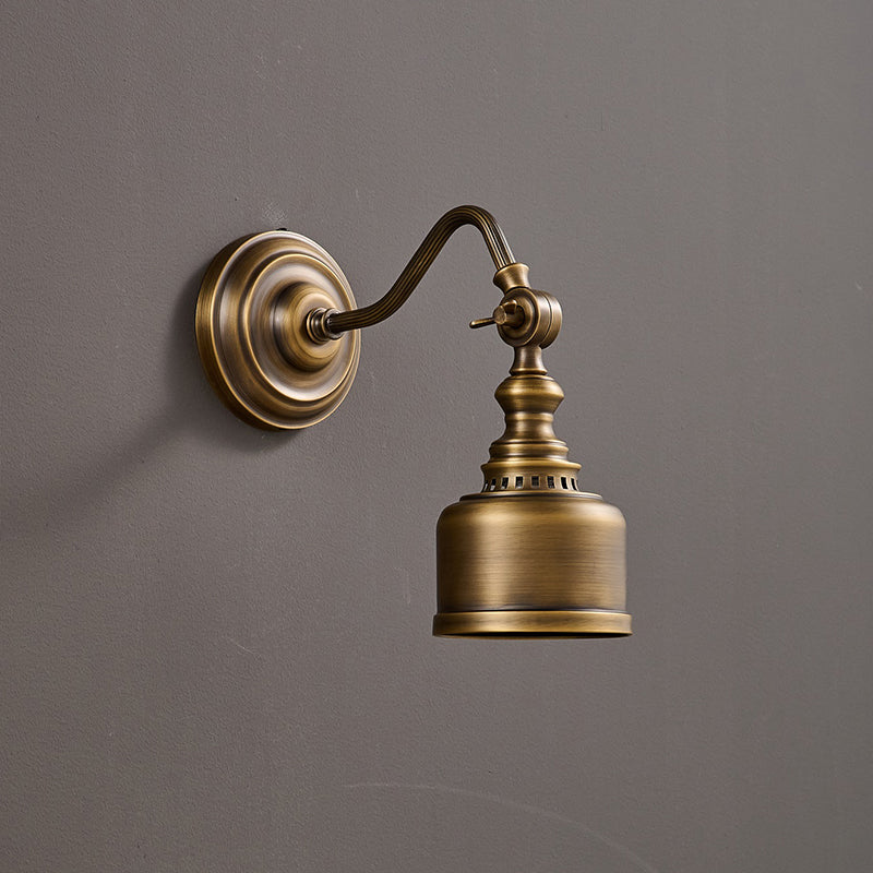 Addison Gooseneck Wall Lamp Adjustable Brass Arm LED Warm White Reading Bedroom Office — product view 1