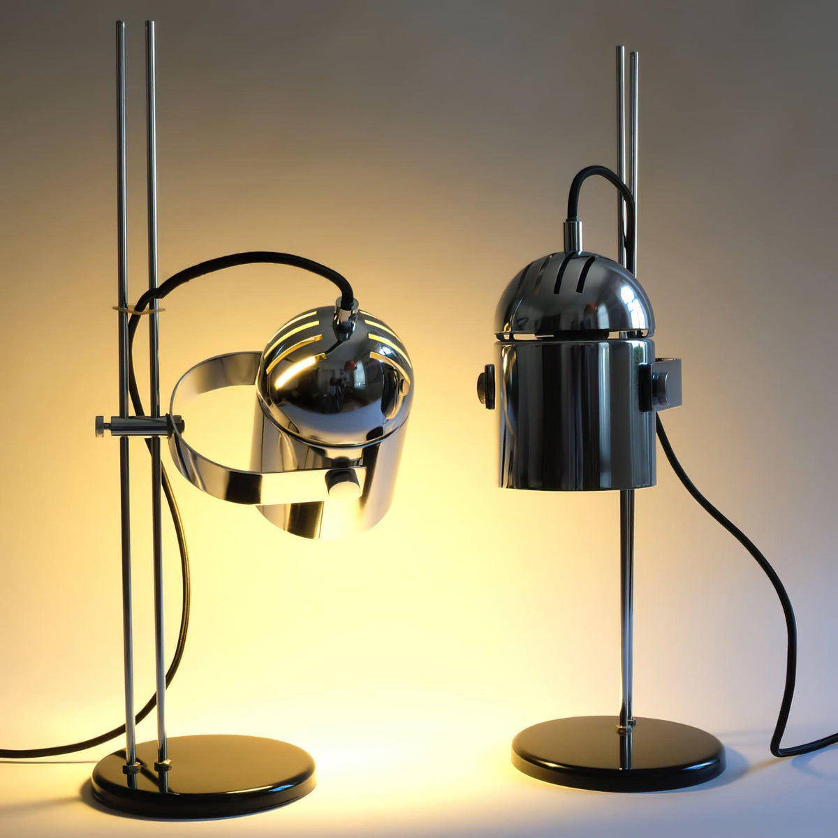 Adjustable Liftable LED Desk Lamp Height Adjustable Home Office Bedroom — Chrome Orange Green — product view 7