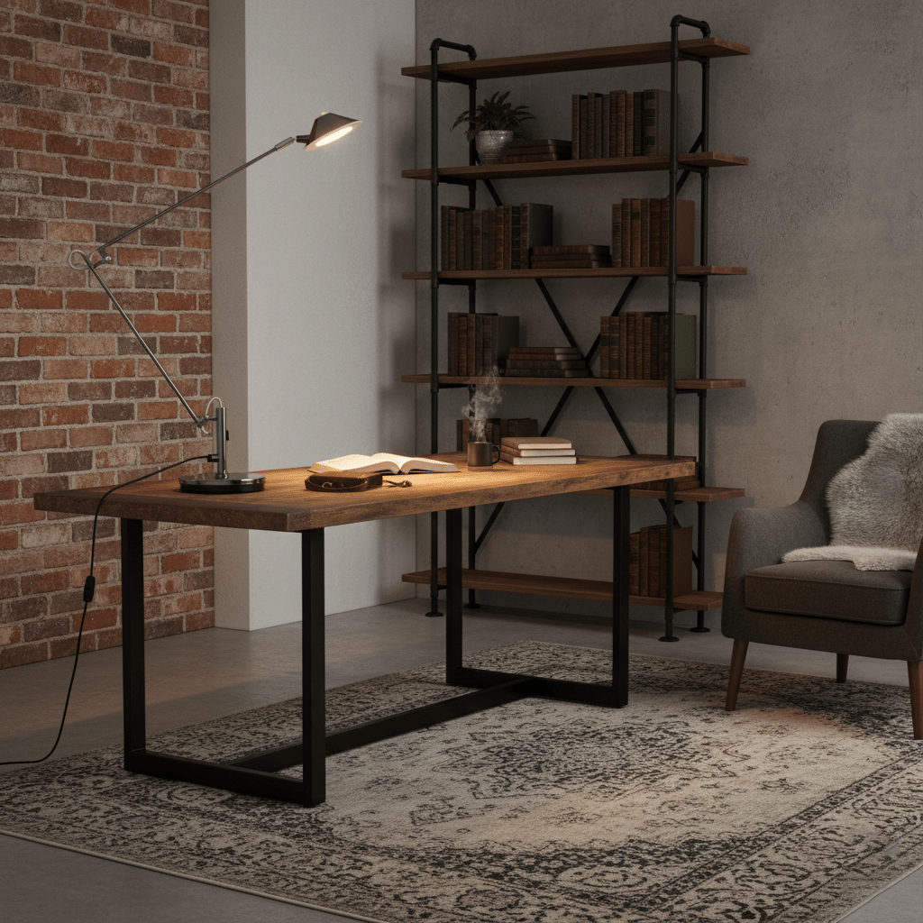 Adjustable Black Office Task Lamp Metal Cone Shade Desk Home Office Study — 7 Inch — product view 6