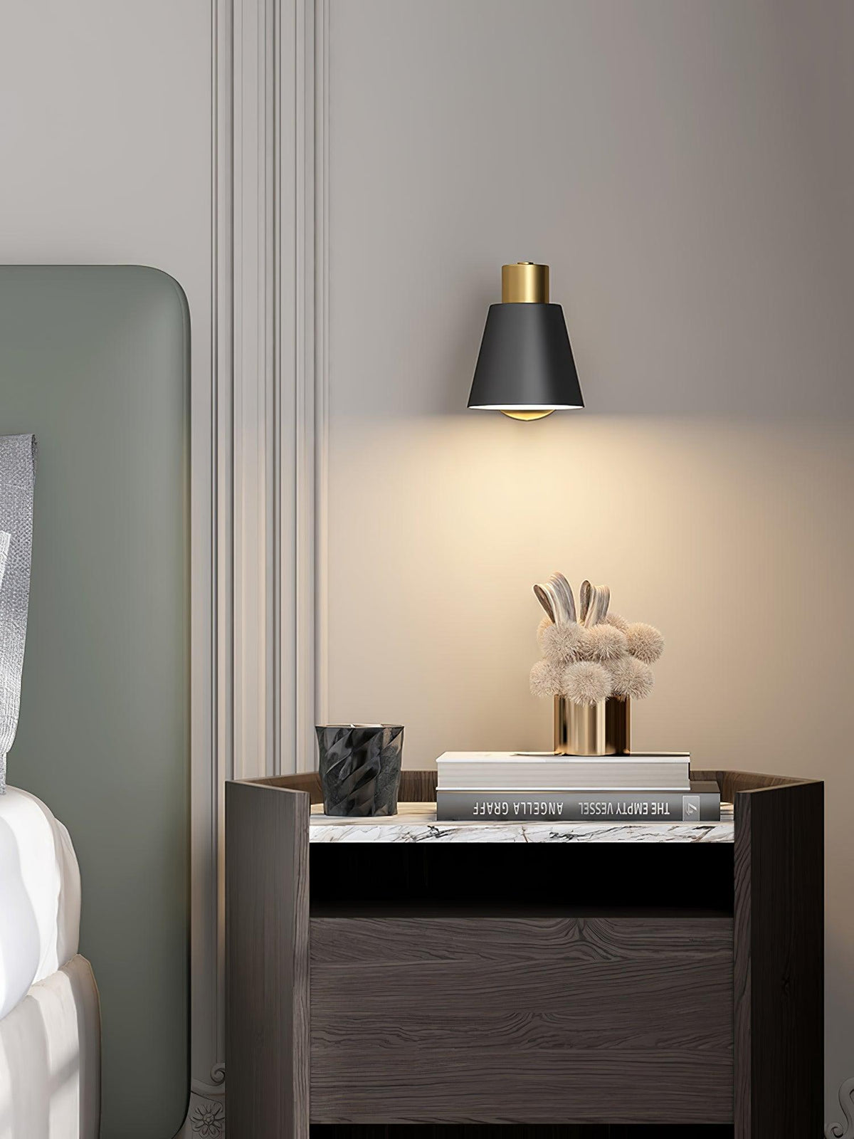 Adjustable Armed Wall Lamp Gold Black Modern Bedroom Living Room Bedside — 5 Inch — product view 6