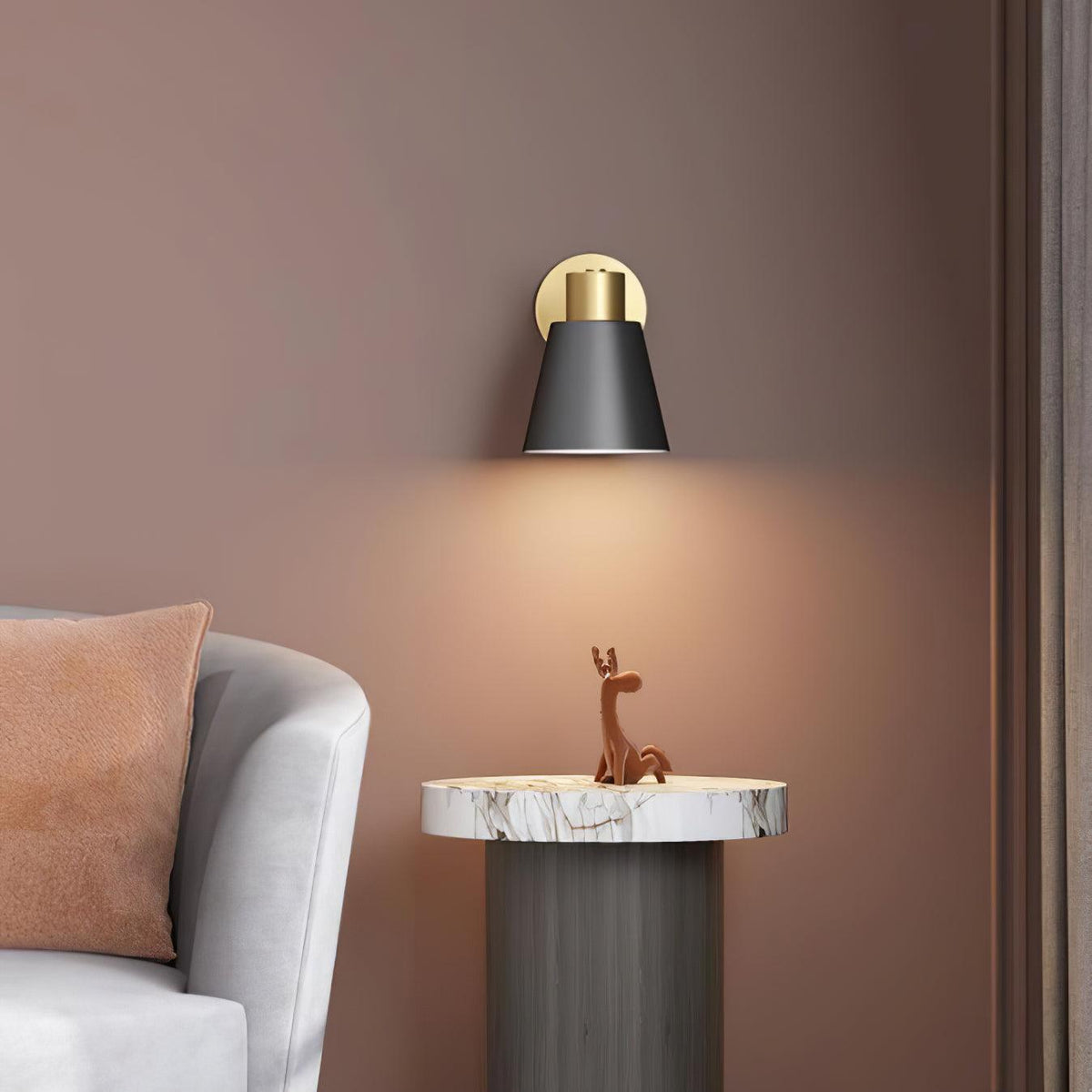Adjustable Armed Wall Lamp Gold Black Modern Bedroom Living Room Bedside — 5 Inch — product view 5