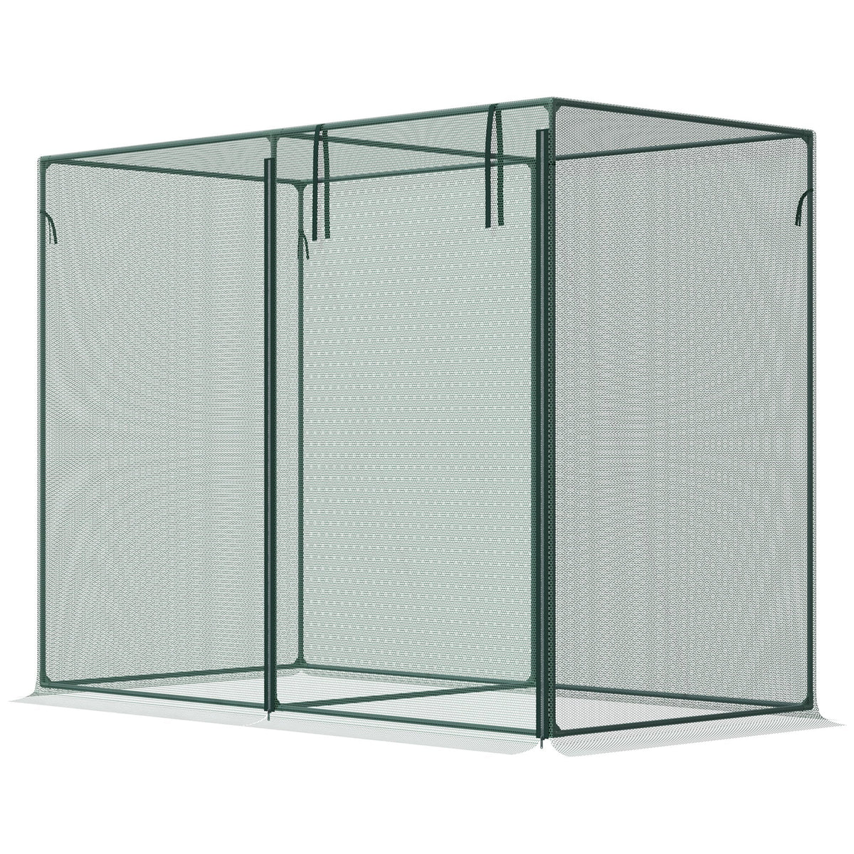 6' x 3' x 5' Crop Cage with Zippered Doors, Green — product view 2