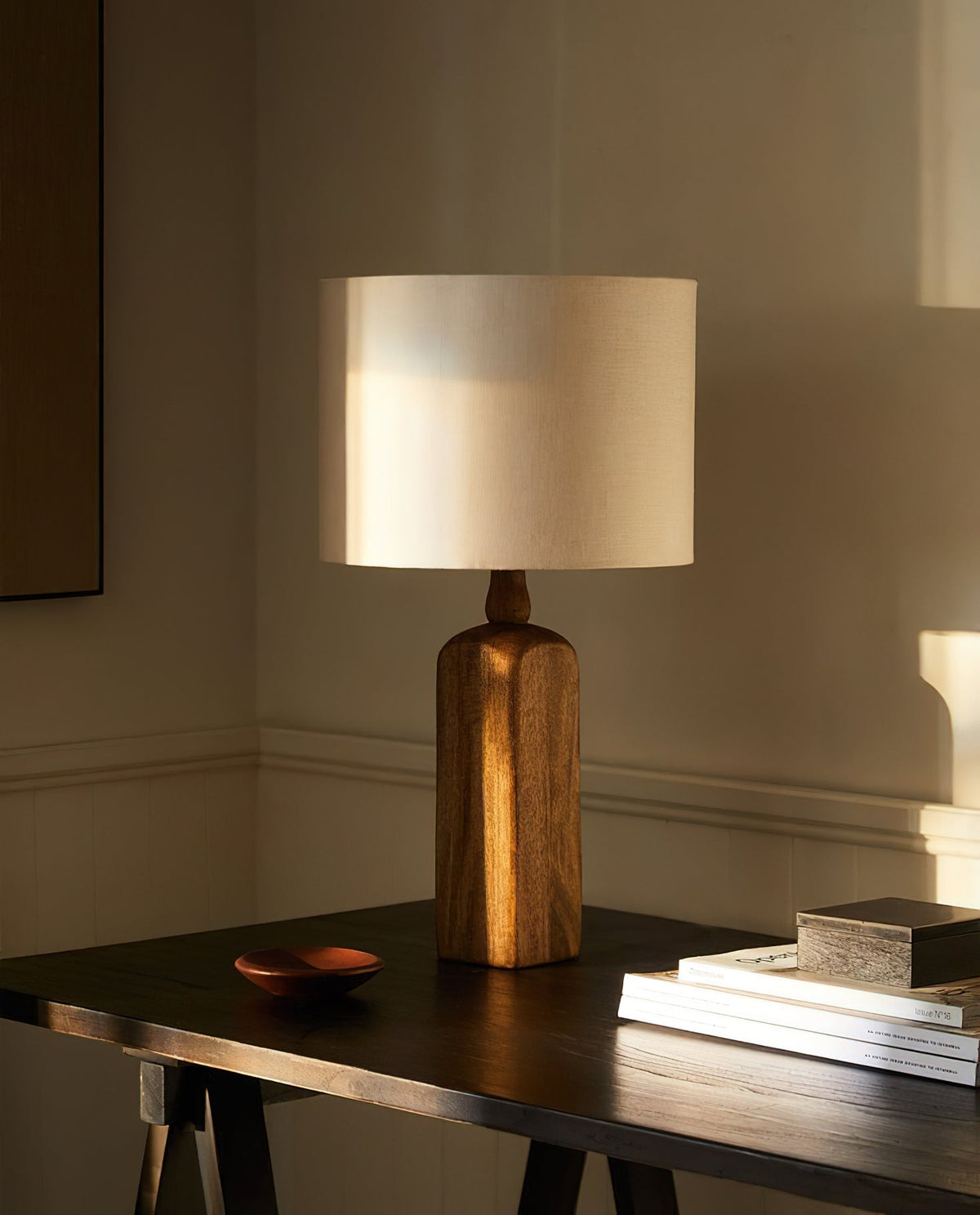 Aisling Sculptural Table Lamp Natural Stone Resin Warm LED Modern Bedside Living Room — Multiple Finishes — product view 3