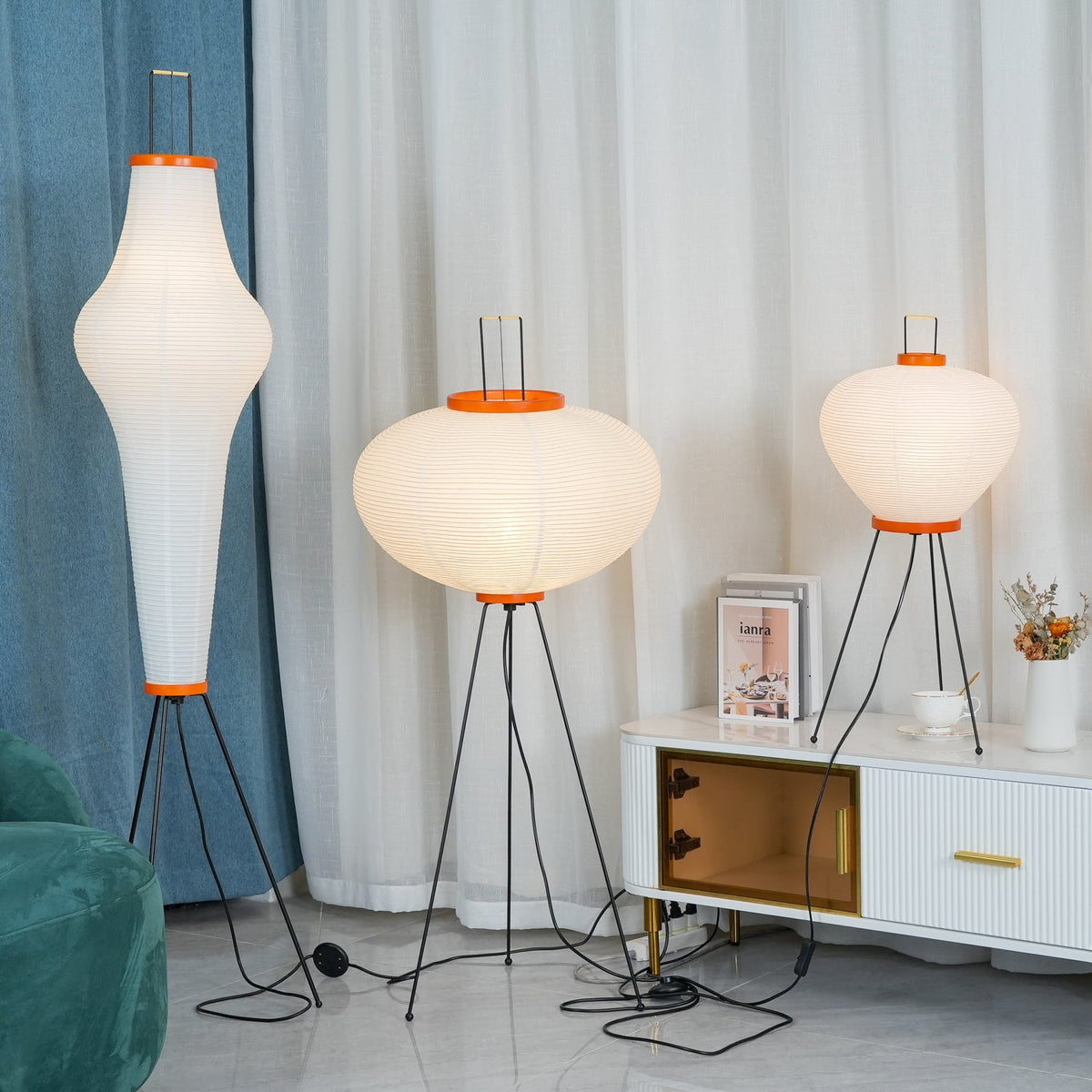 Washi Paper Floor Lamp — product view 3