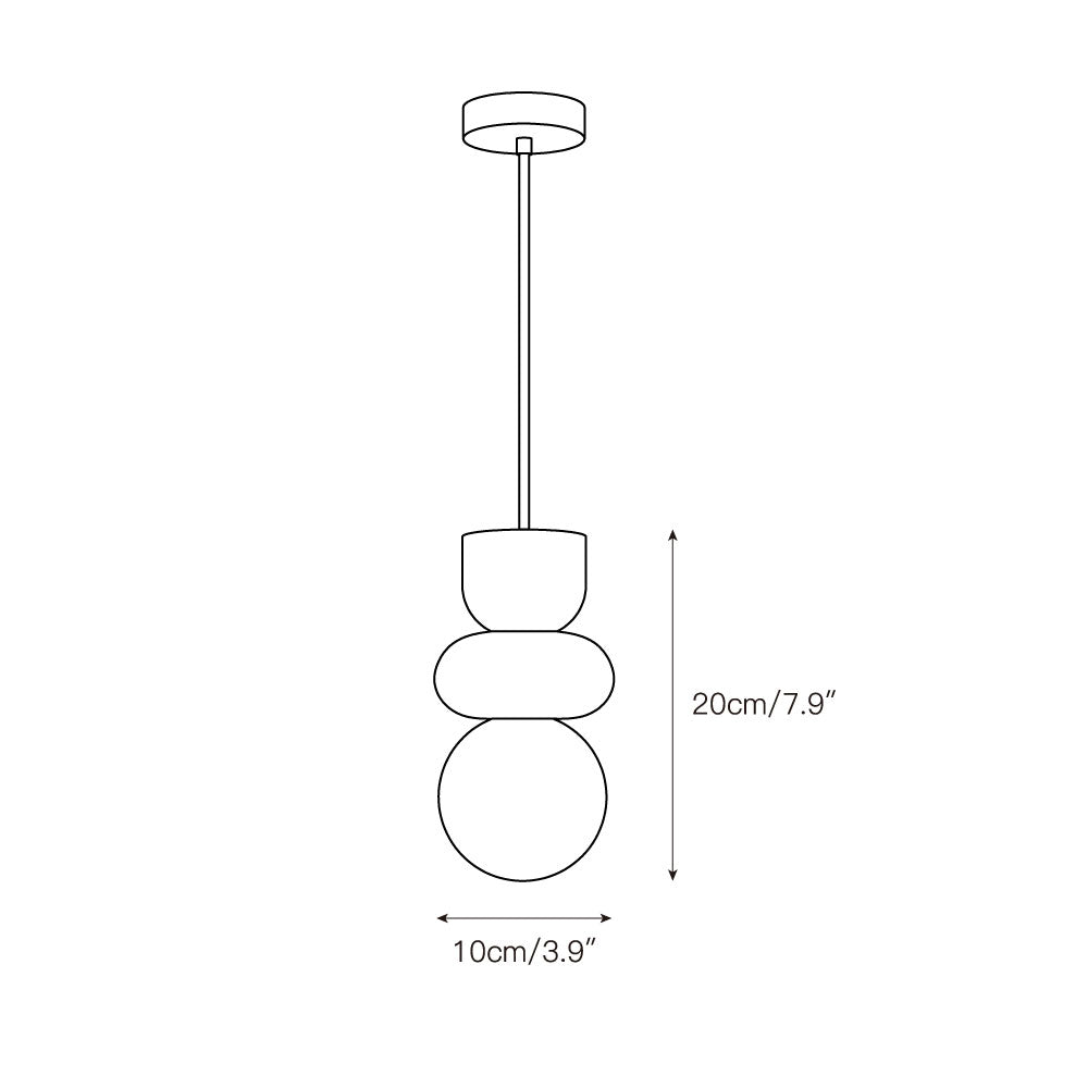 Alabaster Totem Pendant Lamp Stacked Natural Stone LED Warm White Dining Room Bedroom — 5 Configurations — product view 7