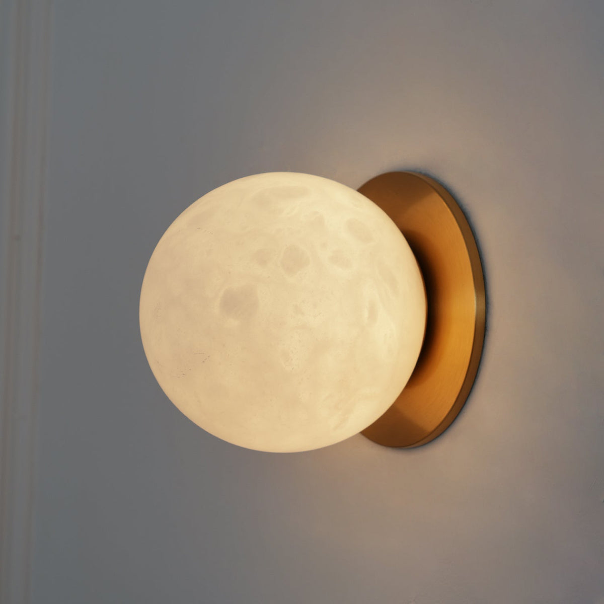 Lynq Alabaster Mini Orb Wall Lamp – Elegant Ambient Accent Lighting — product view 2