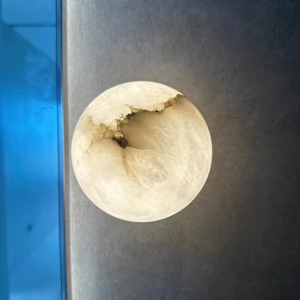 Lynq Alabaster Mini Orb Wall Lamp – Elegant Ambient Accent Lighting — product view 3