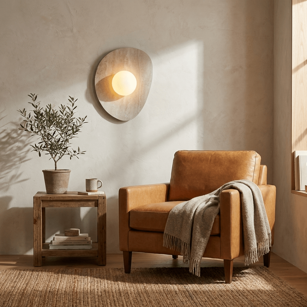 Alira Stone Oval Wall Sconce — product view 2