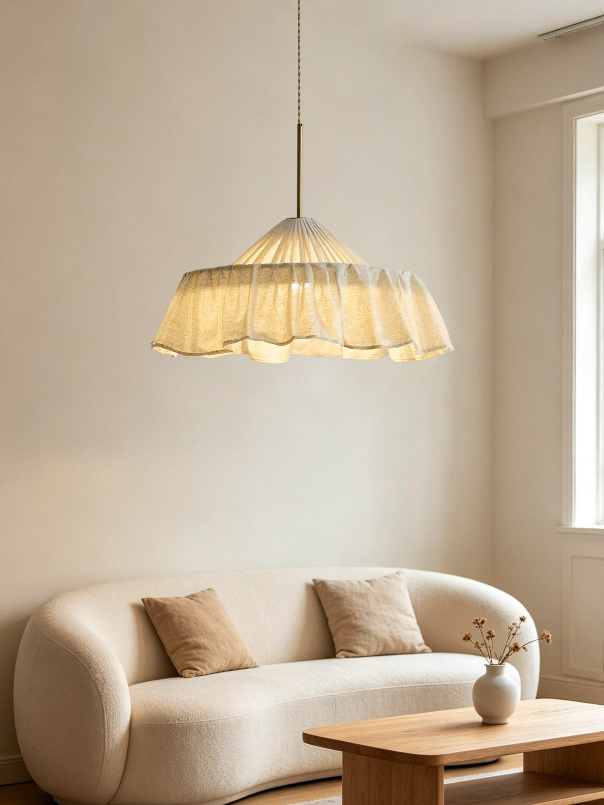 Alvise Linen Pendant Light — product view 3