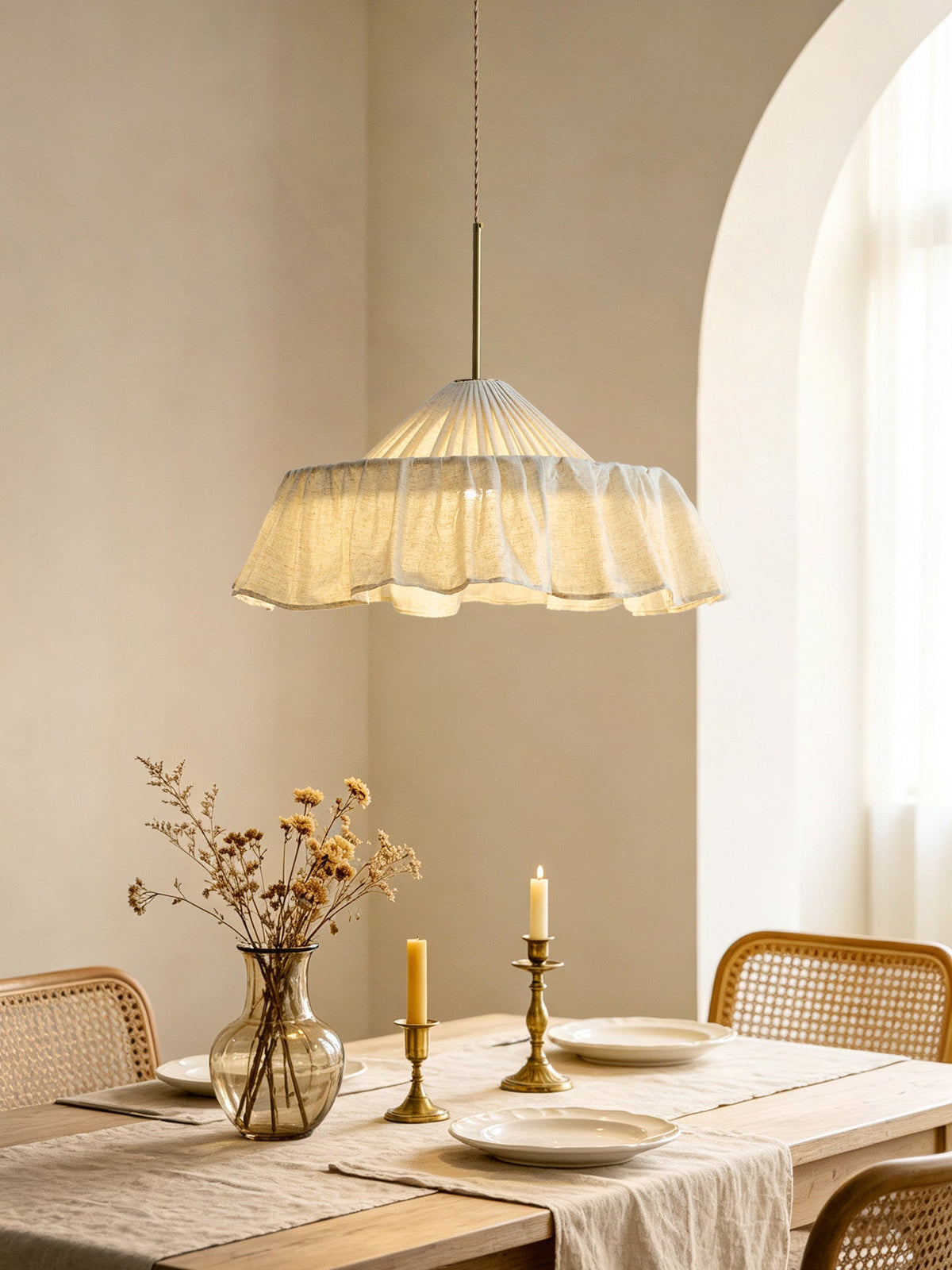 Alvise Linen Pendant Light — product view 4