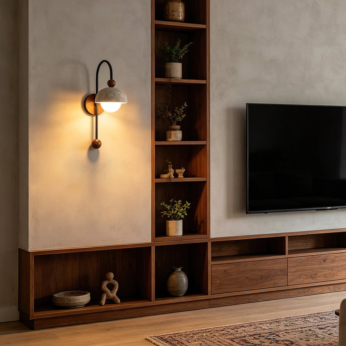 Ansa Travertine Wall Sconce — product view 4