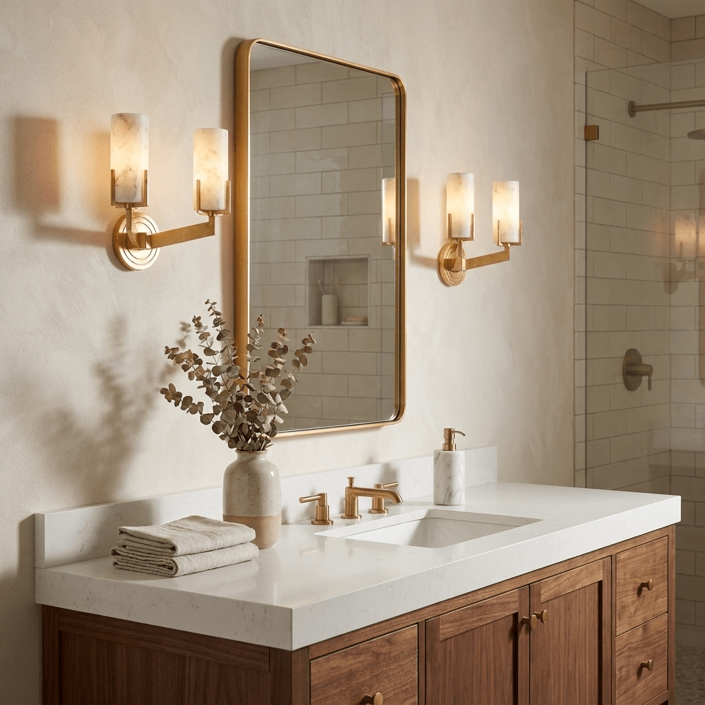 Ansel Alabaster Wall Sconce — product view 2
