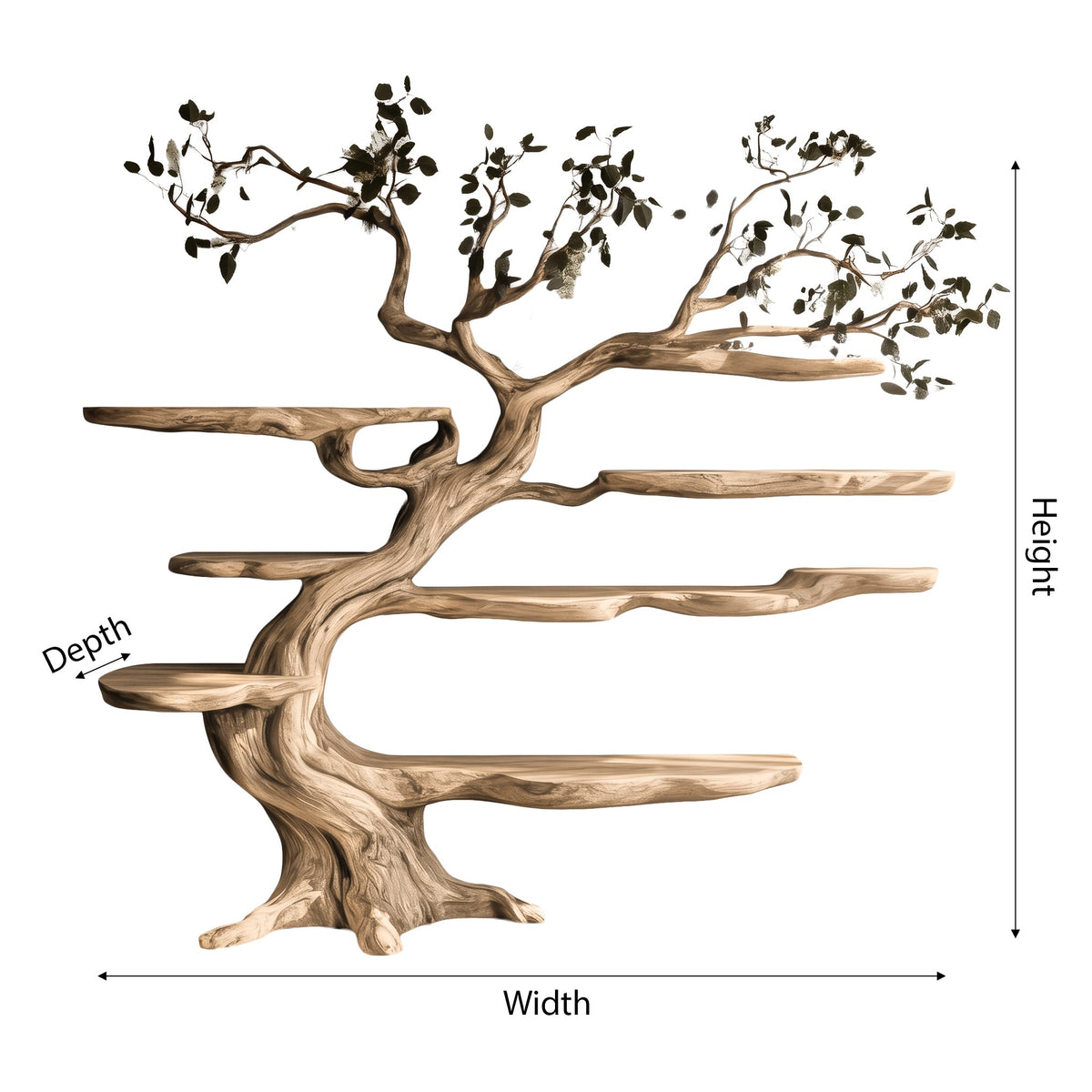 Arborealis Sculpted Solid Wood Tree Bookshelf — product view 6