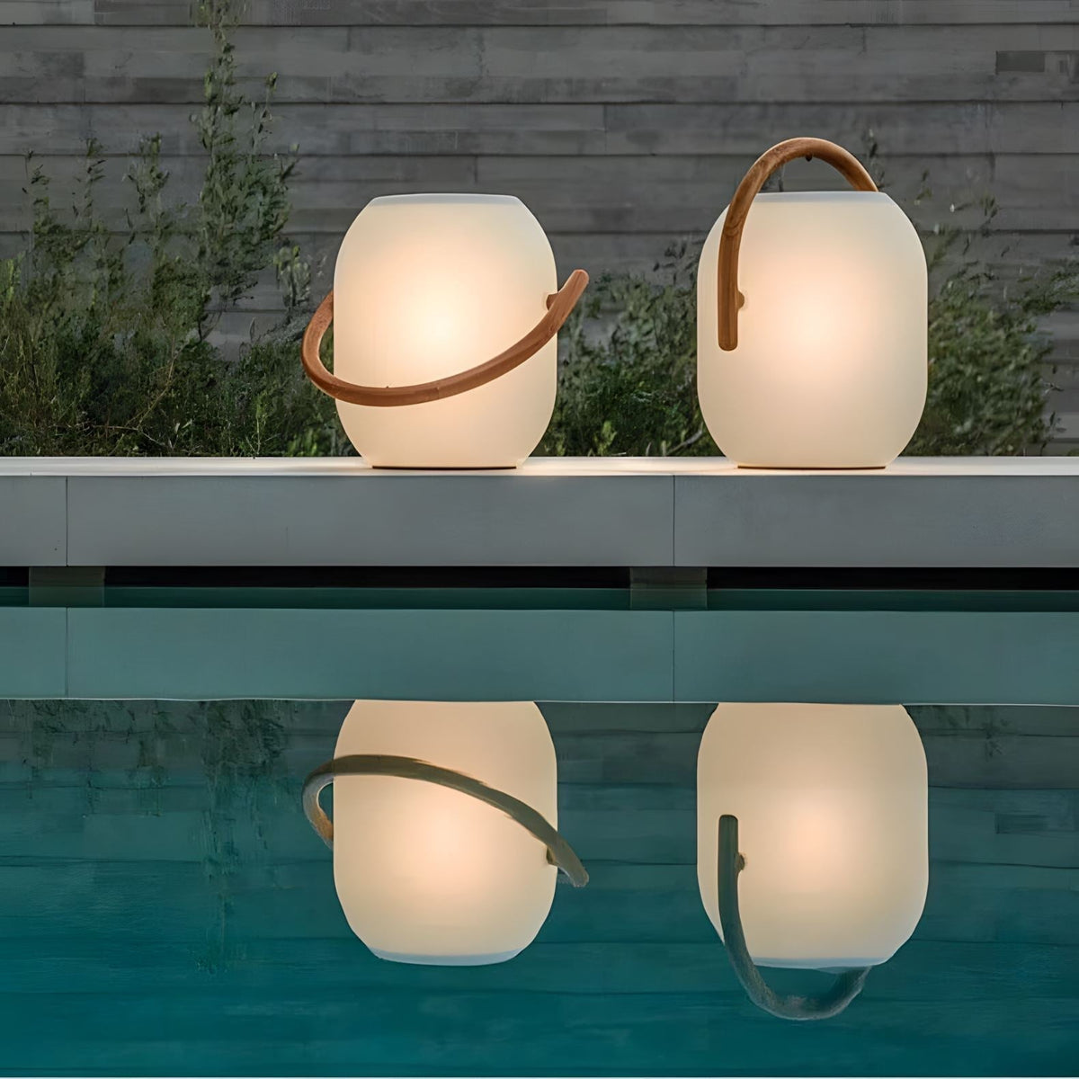 Solar Portable Outdoor Lantern Frosted Globe Warm White Gold Handle — Small Large — product view 7