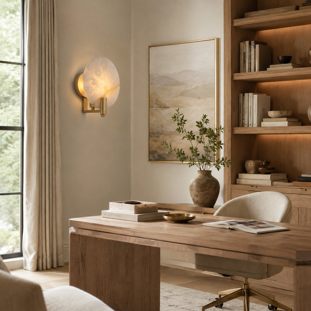 Atherton Alabaster Wall Sconce — product view 7