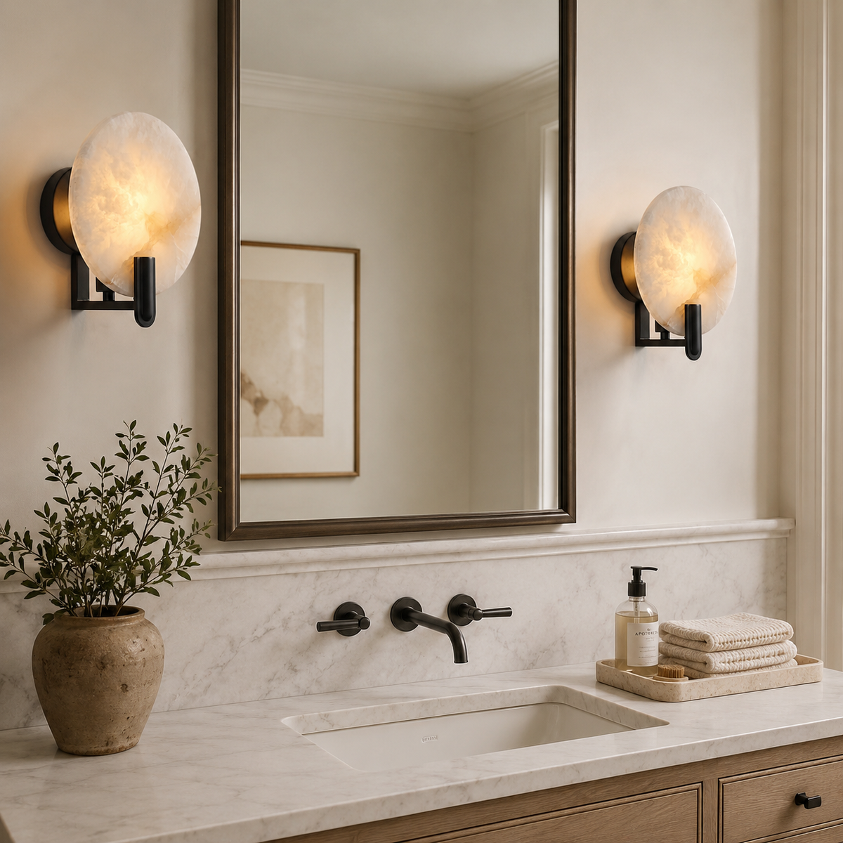 Atherton Alabaster Wall Sconce — product view 4