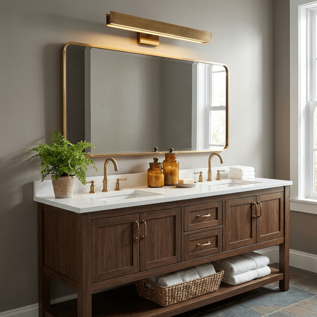 Aveline Vintage Brass LED Picture Light — product view 2