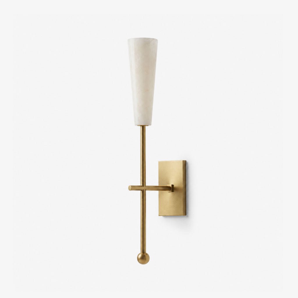 Averon Alabaster Torch Wall Sconce — product view 1