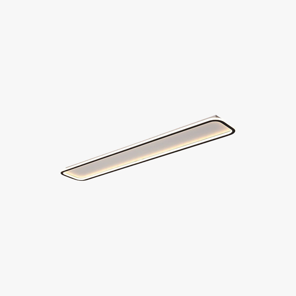 Arisha Minimalist Flush Mount Black Frame Rectangular Ceiling Light — product view 5