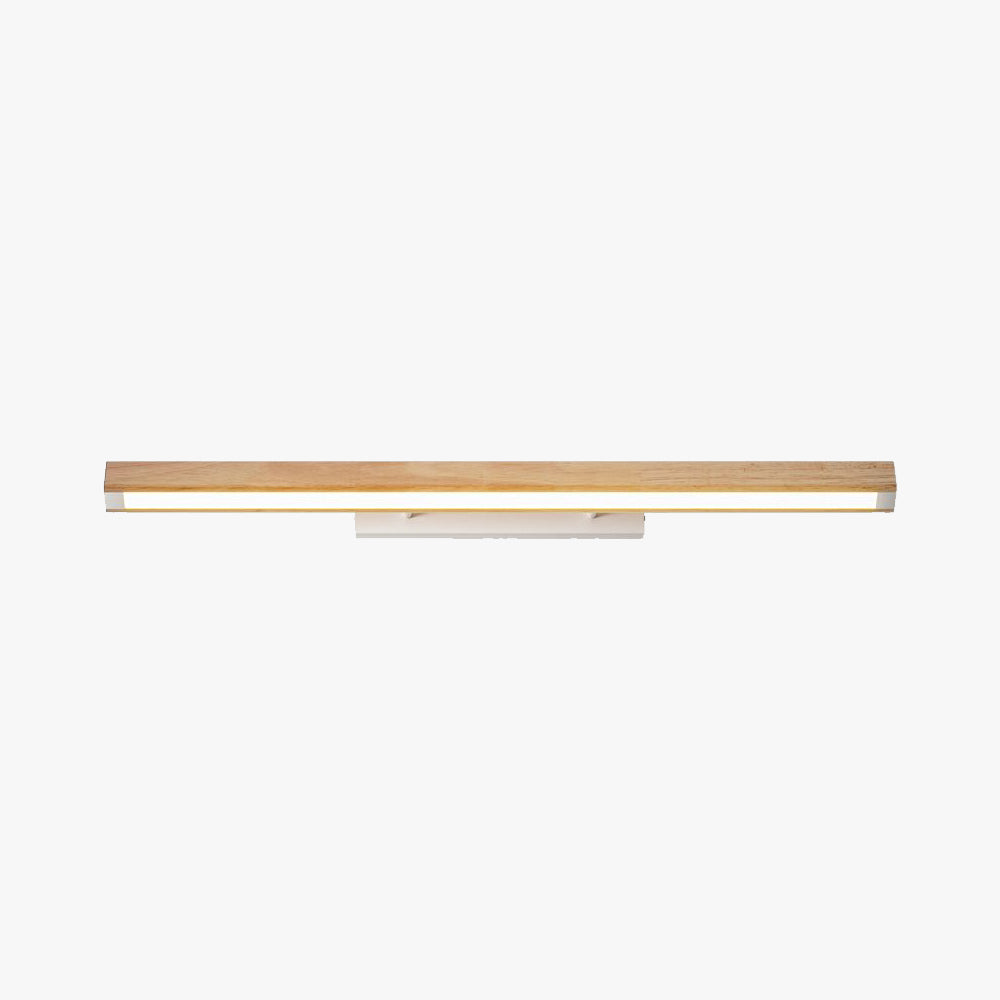 Muto Minimalist Linear Wood Vanity Wall Light for Bathroom — product view 2