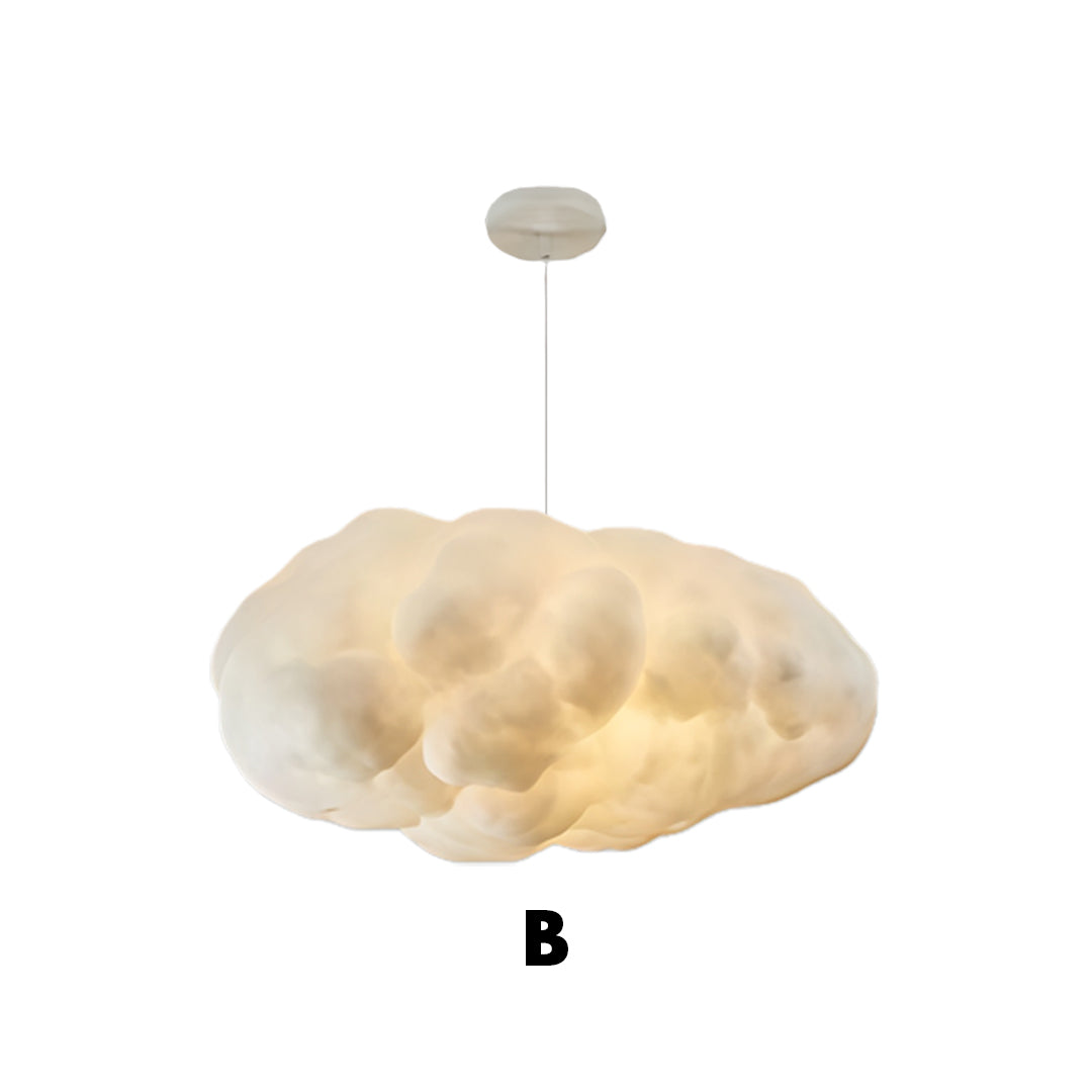 Cloud Pendant Light Modern 3D Design Fabric LED Ceiling Bedroom Living Room — Single to Sets of 8 — product view 7
