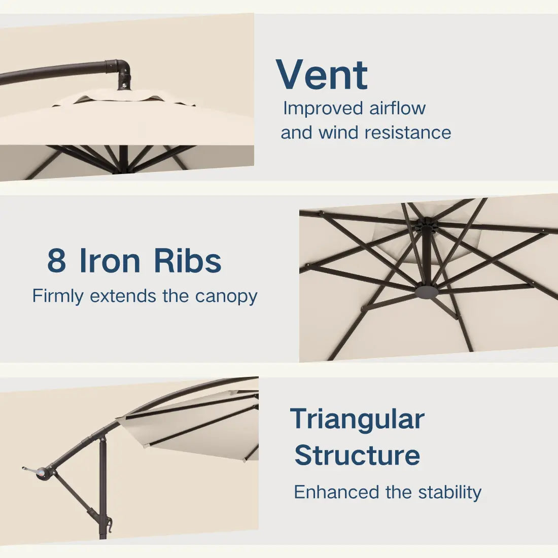 Offset Hanging Umbrella — product view 4